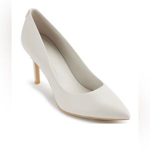 KARL LAGERFELD PARIS, the Royale Pointed Toe Leather Pumps